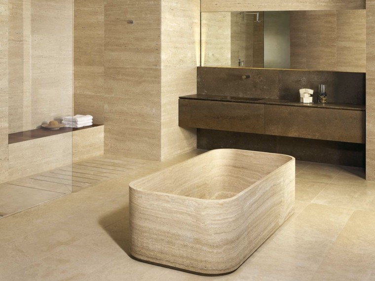 Travertine bathroom furniture