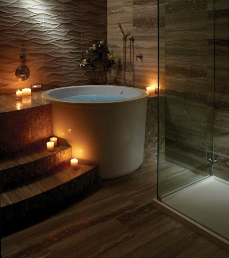 bathroom zen deco candles