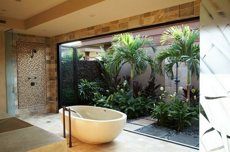 bathrooms bathtub design deco plants