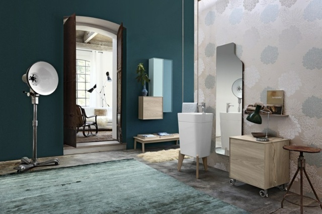 original blue bathroom design furniture