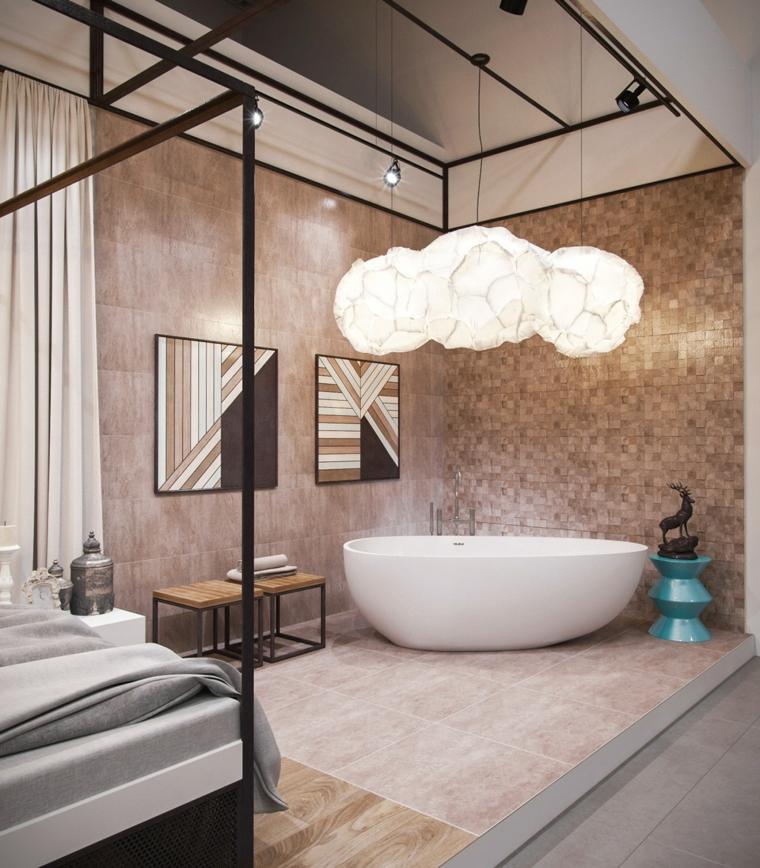 lighting bathroom hanging idea bathtub deco wall