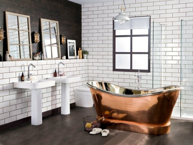 bathroom industrial style original bathtub