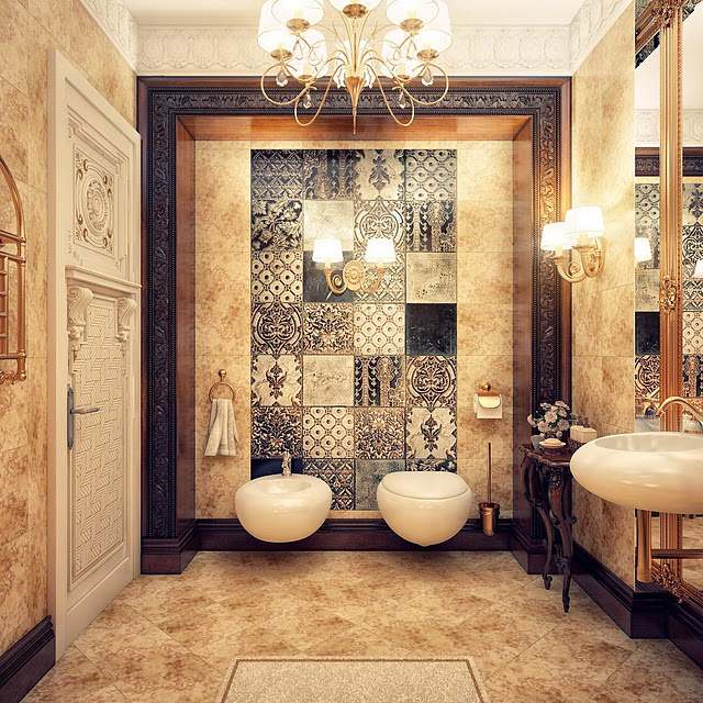 luxury bathroom wall decor