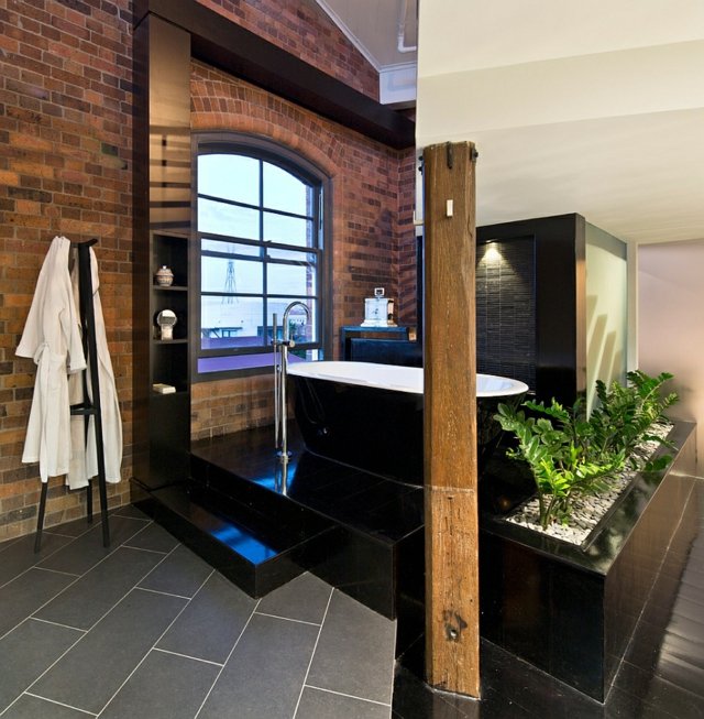 bathroom industrial style spa