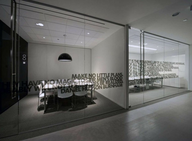 conference room black white Gensler