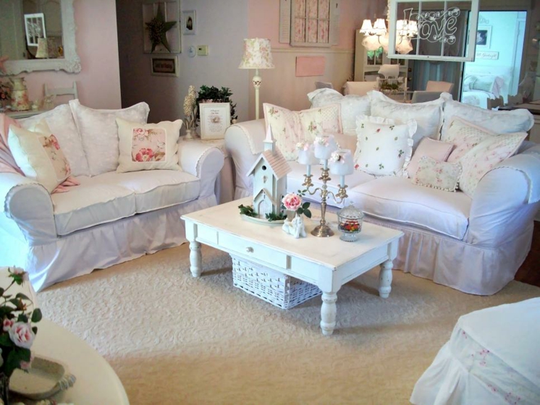 deco living room design shabby