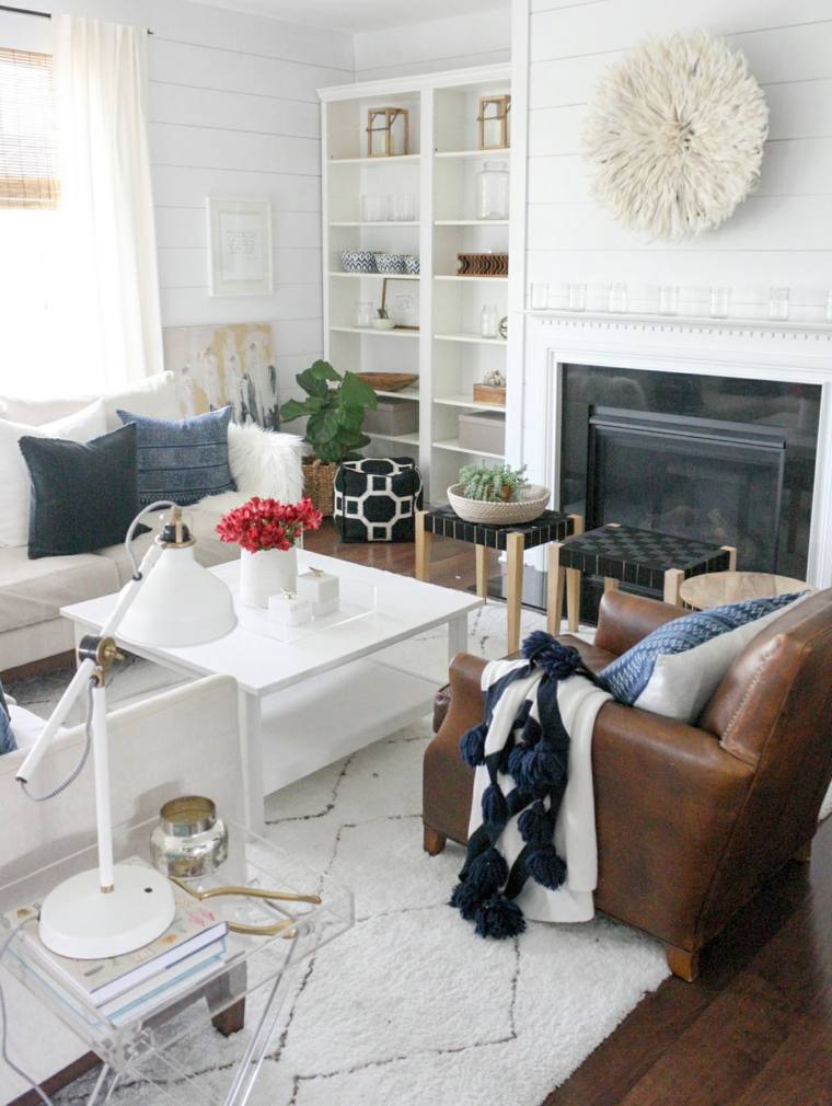 white modern living room