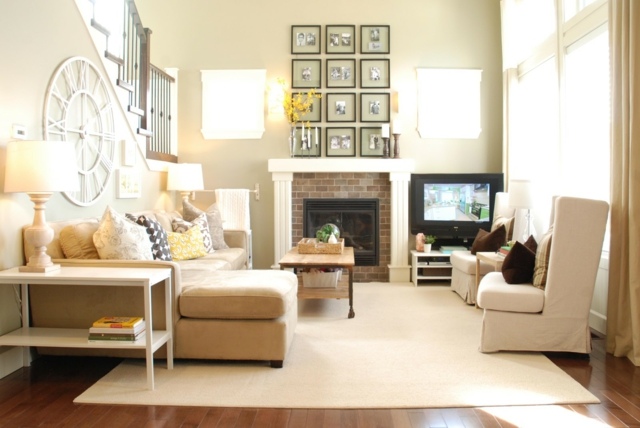 Beige lounge accents colors friendly warm space