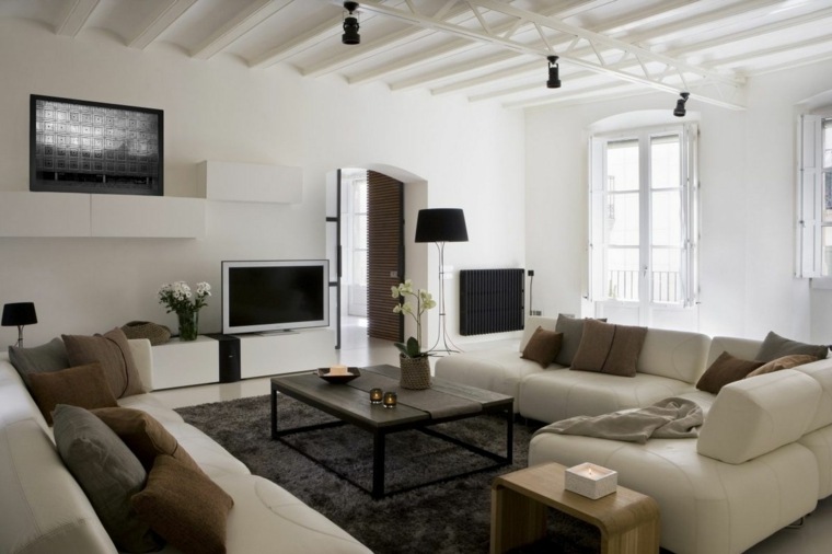 white living room contemporary deco