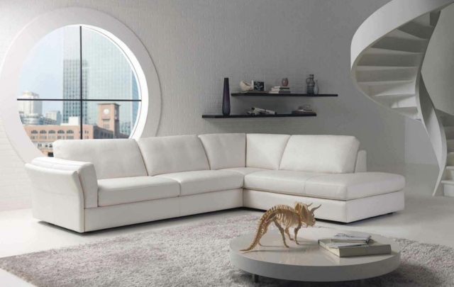 modern white living room