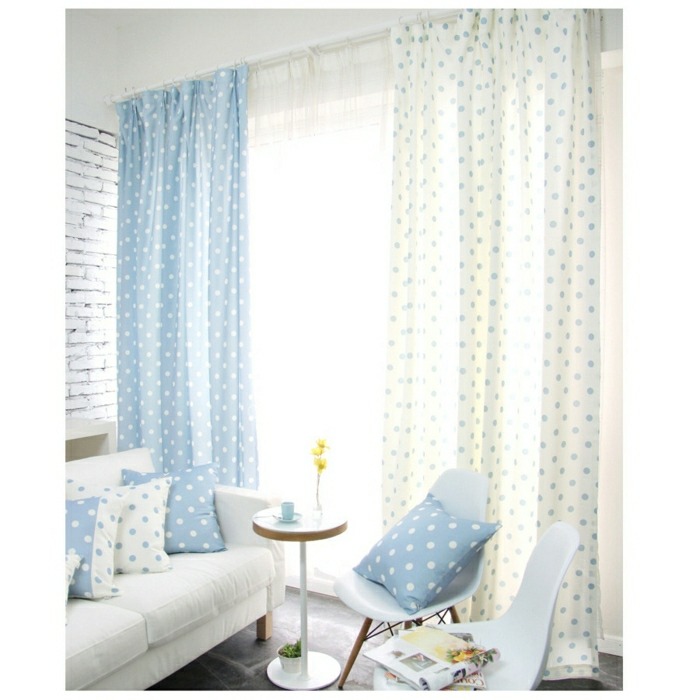 chic lounge curtains polka dots