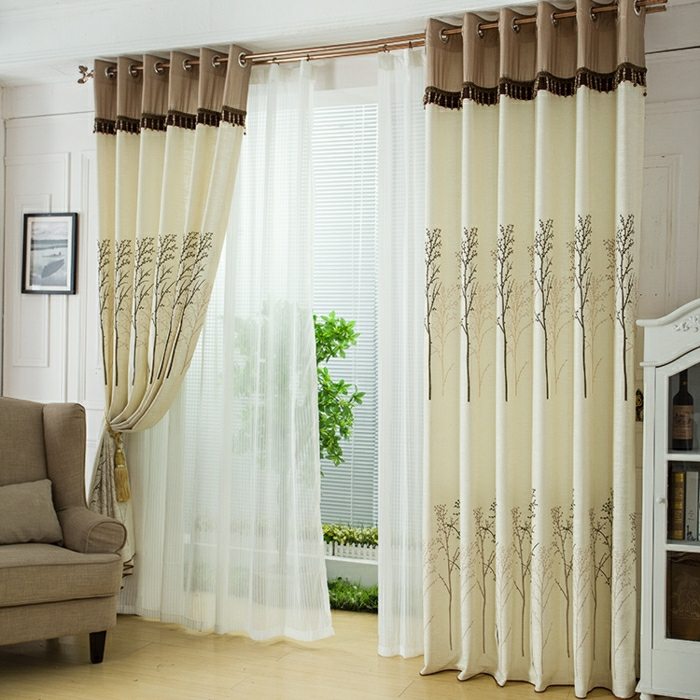 living room light curtains floral patterns