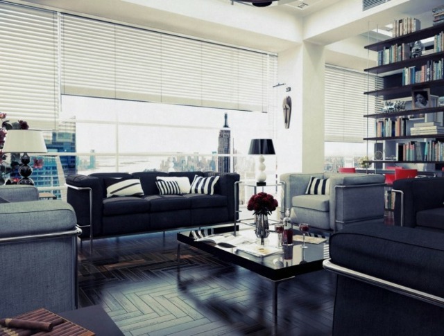 comfortable living room furniture gray contemporary apartment