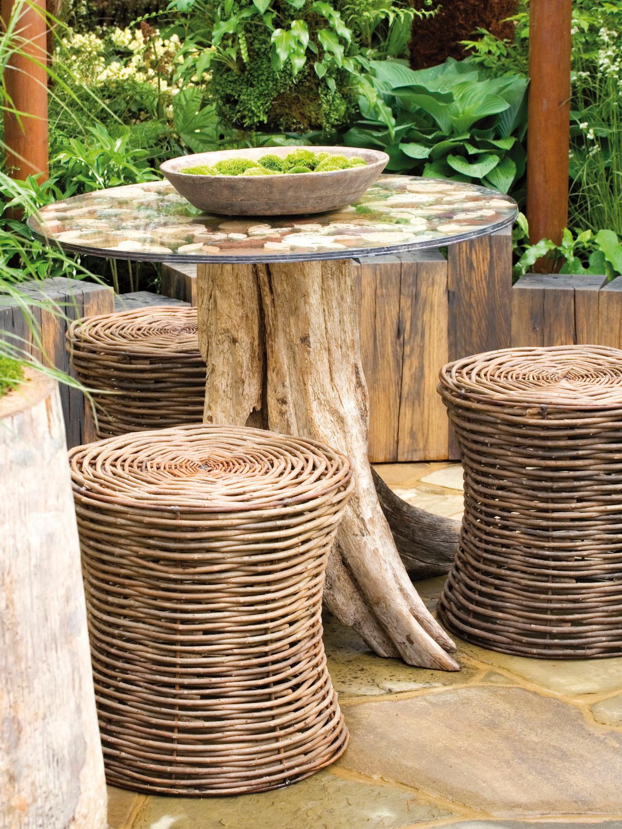 natural wood garden furniture creative idea design and simple