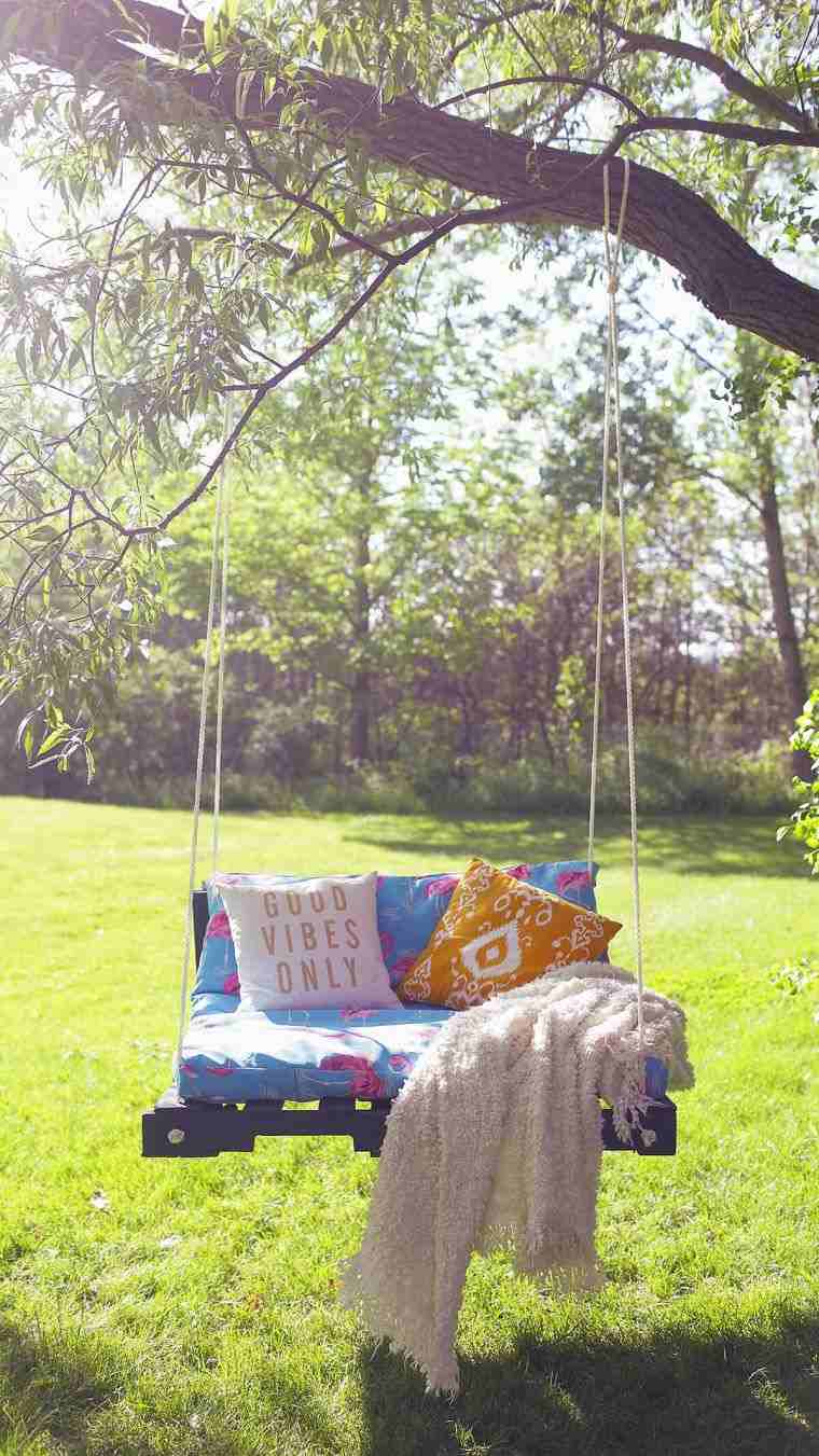 garden furniture pallet swing-to-do-yourself-idea