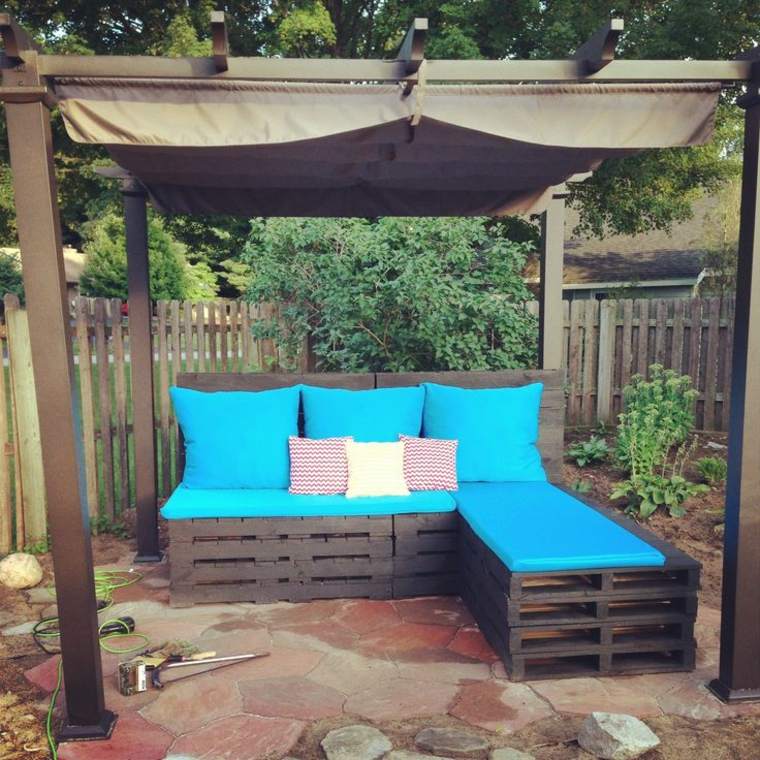 garden furniture in pallet garden bench pallet wood cushion modern