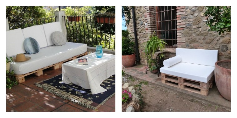 garden furniture in pallet sofas