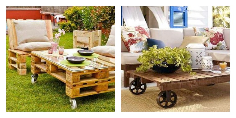 tables in pallet garden furniture