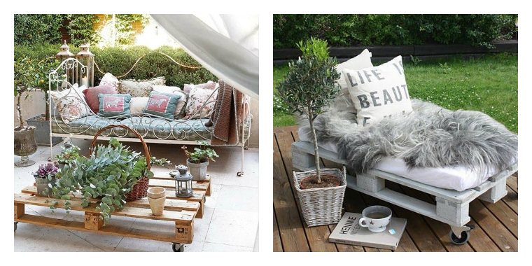 pallet bed garden tables