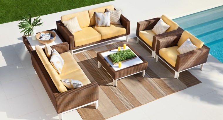 deco modern terrace living room resin garden