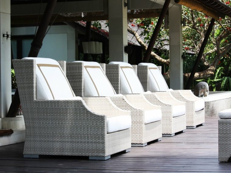 resin chairs braided white furniture exterior