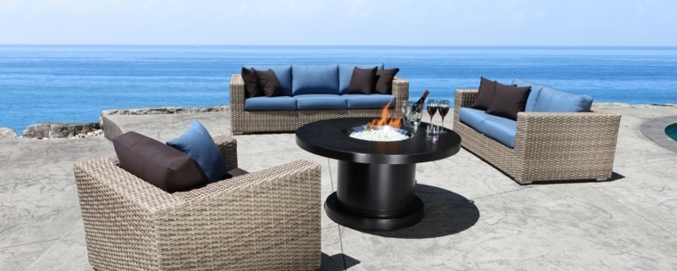 resin garden living room round table hearth