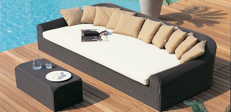 outdoor sofa black rattan furniture