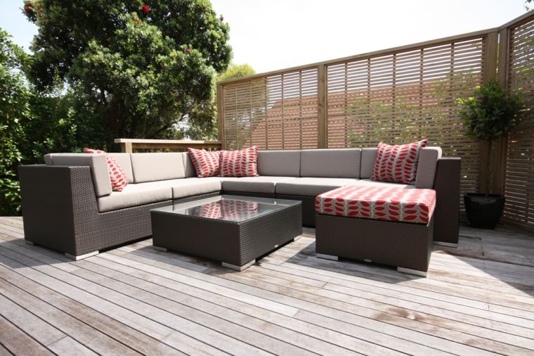 living room gardens in black resin decoration terrace