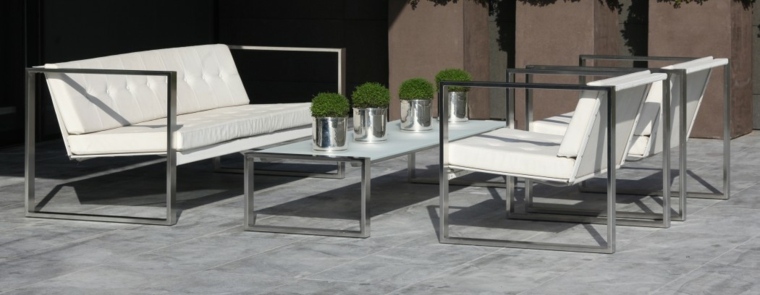 Cima outdoor garden furniture by Fuera Dentro garden table armchair