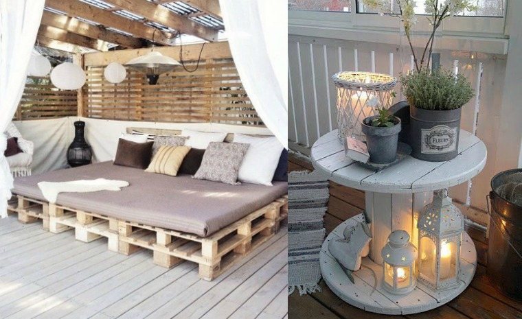 garden furniture wooden pallet idea arrange space