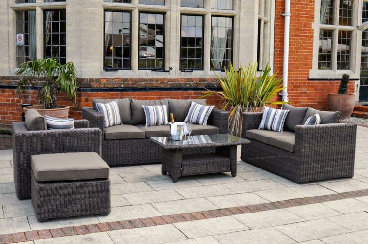 outdoor furniture black braided garden furniture