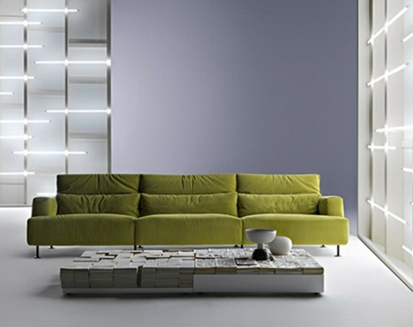 living room deco minimalist gray green