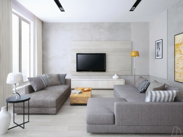 living room deco simple gray