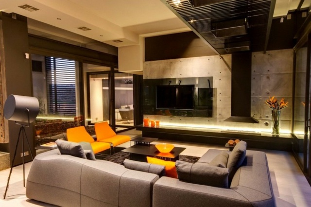 living room modern wood decoration