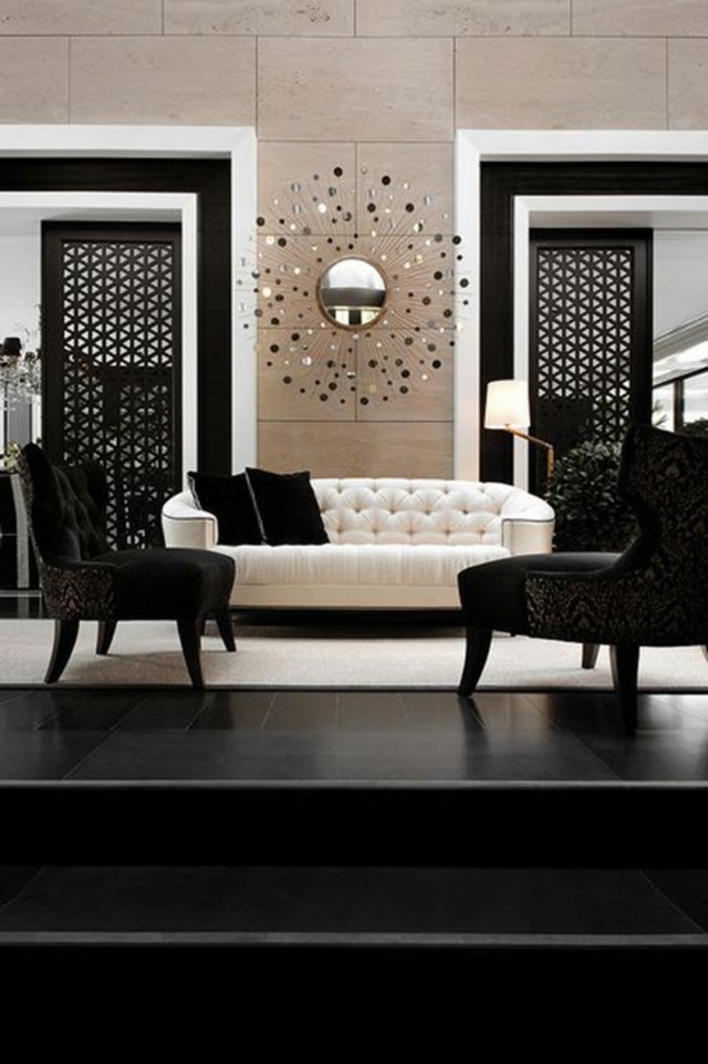 lounge decortaion luxury black white