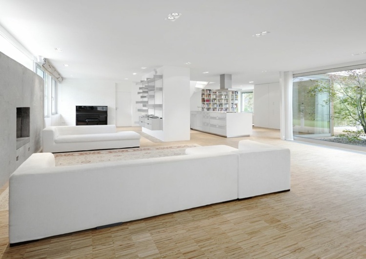 modern white design living room