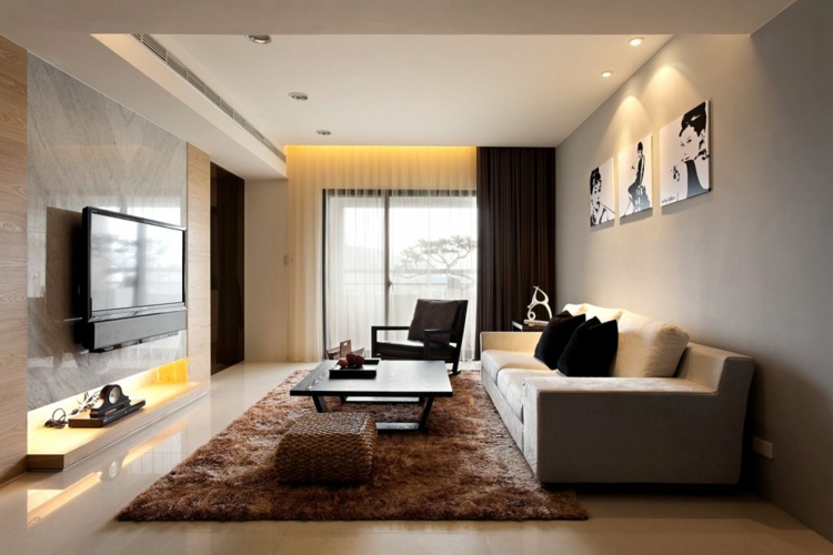 living room wall deco design