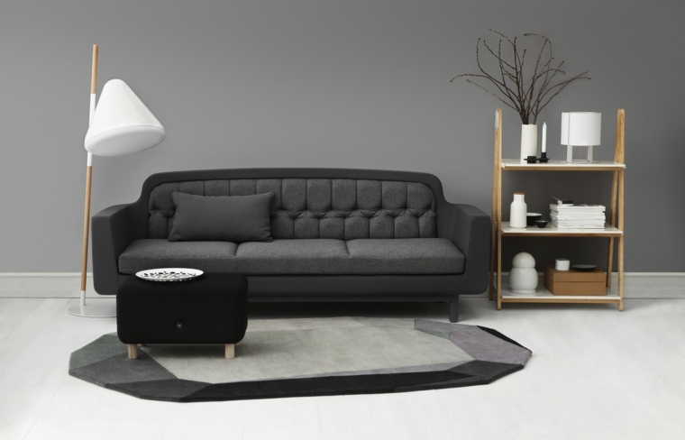 Scandinavian design interior gray lounge