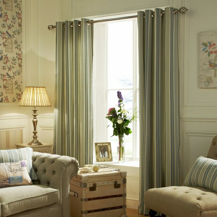 elegant lounge striped curtains