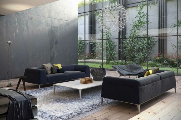 contemporary living room in gray design sofa idea cushions modern floor rug