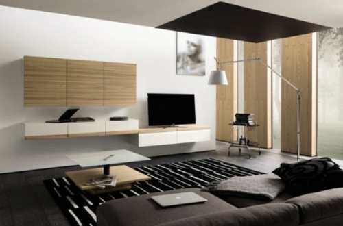 minimalist living room wood furniture