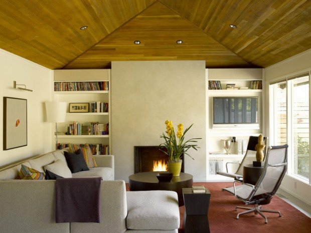 living room ceiling interesting wood