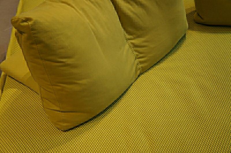 living room interior modern sofa yellow sofa rock bobois detail