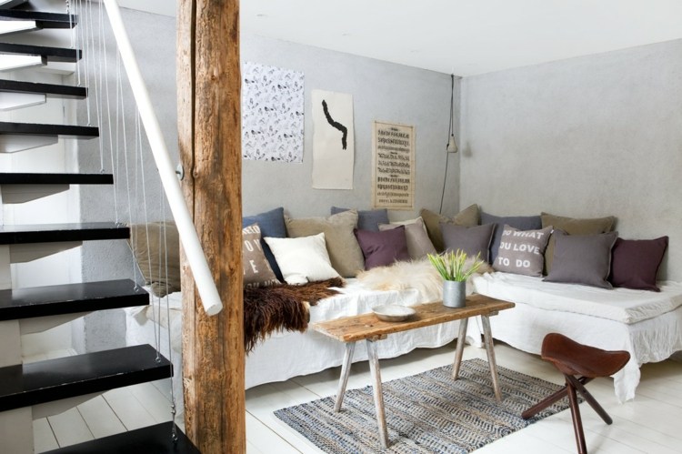 Scandinavian style living room deco