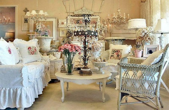 shabby chic floral deco lounge