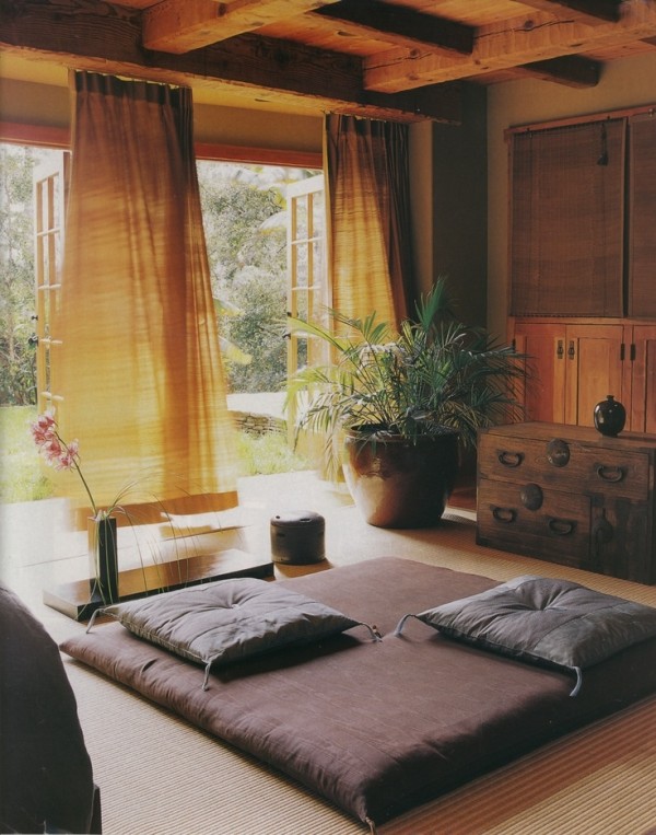 living room view terrase style japanese zen