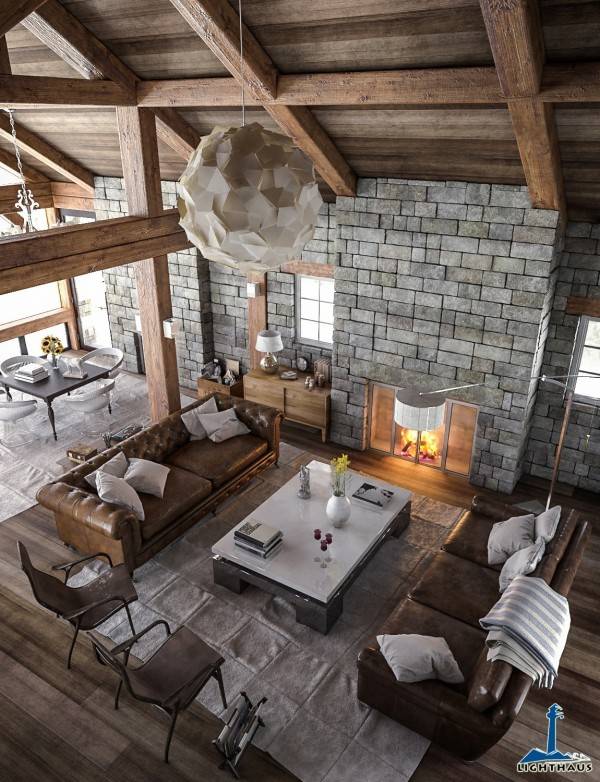 living rooms modern wood stone cottage canape