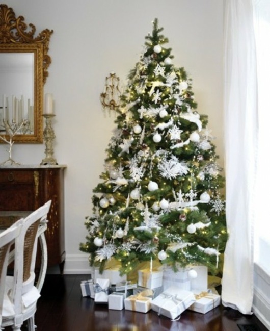 christmas tree white deco