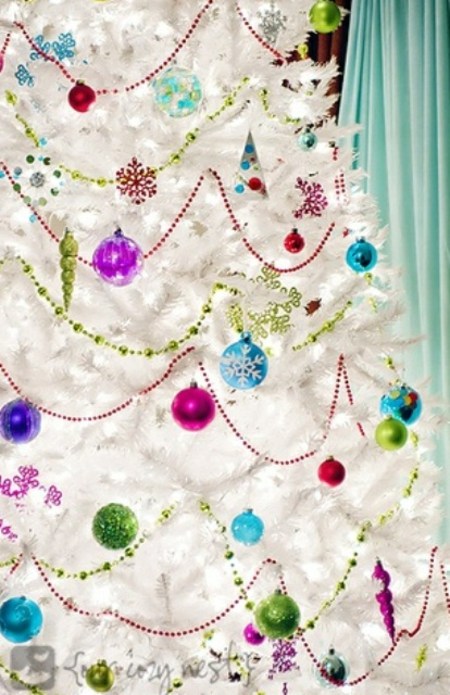 christmas tree colorful ornaments