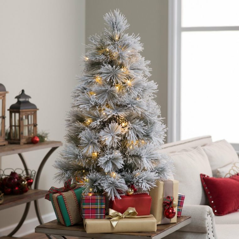 artificial fir with white christmas snow effect